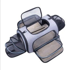 Siivton 4 Sides Expandable Pet Carrier Airline Approved Soft-sided Dog Cat.